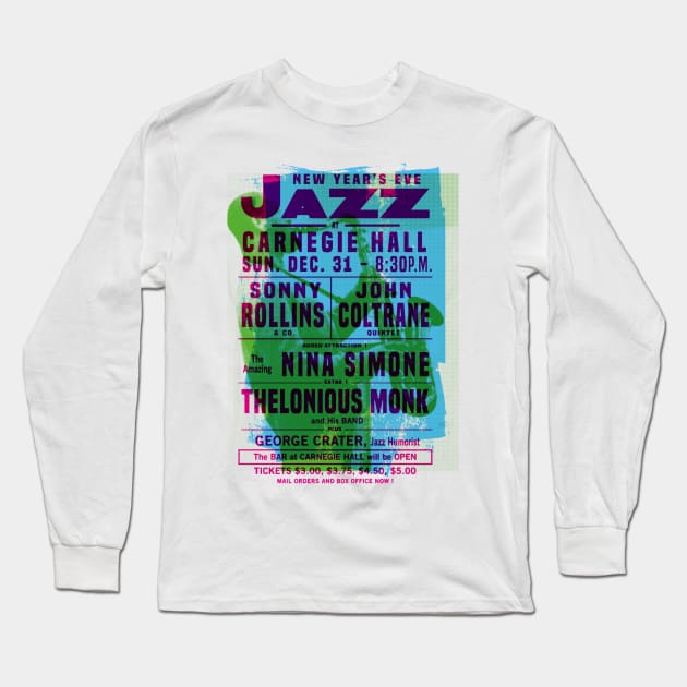 Sonny Rollins tour poster graphic Long Sleeve T-Shirt by HAPPY TRIP PRESS